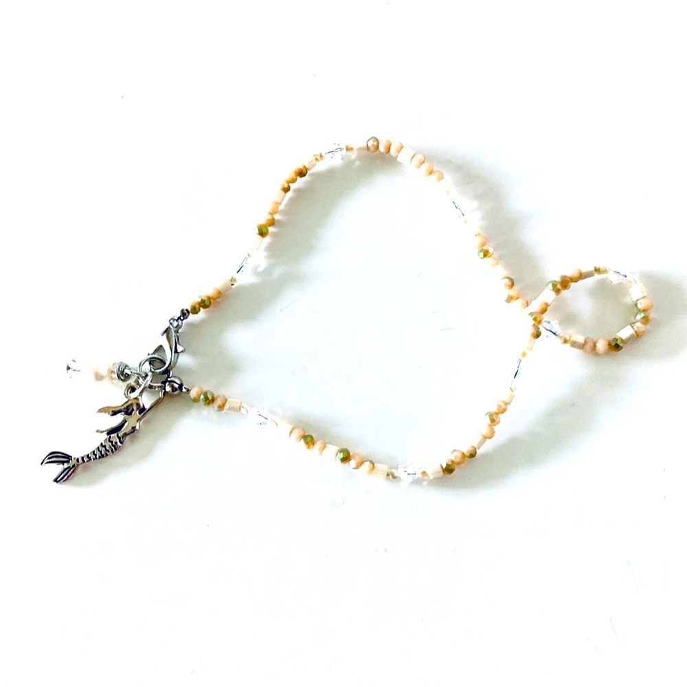 Handmade Mermaid Crystal and Pearl Anklet by McGlamorous